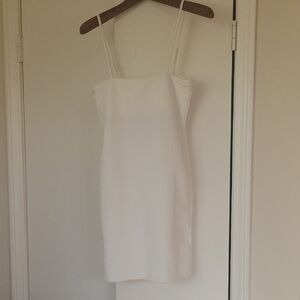 Fashion Nova White Ribbed Dress